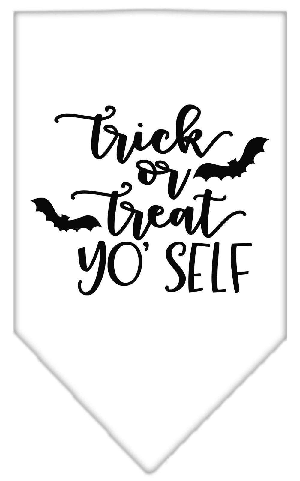 Halloween Pet and Dog Bandana Screen Printed, "Trick Or Treat Yo' Self"