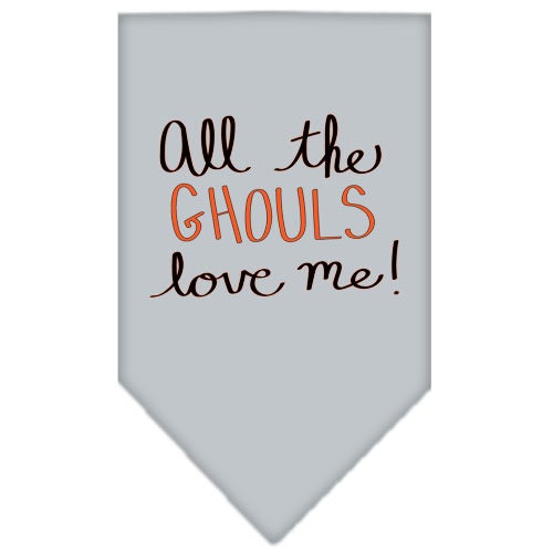 Halloween Pet and Dog Bandana Screen Printed, "All The Ghouls Love Me"