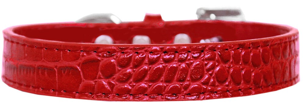 Dog, Puppy & Pet Designer Croc Collar, "Tulsa Plain 3/4" Wide"