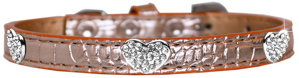 Dog, Puppy & Pet Designer Croc Collar, "Crystal Heart"