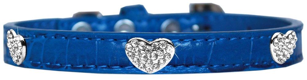 Dog, Puppy & Pet Designer Croc Collar, "Crystal Heart"