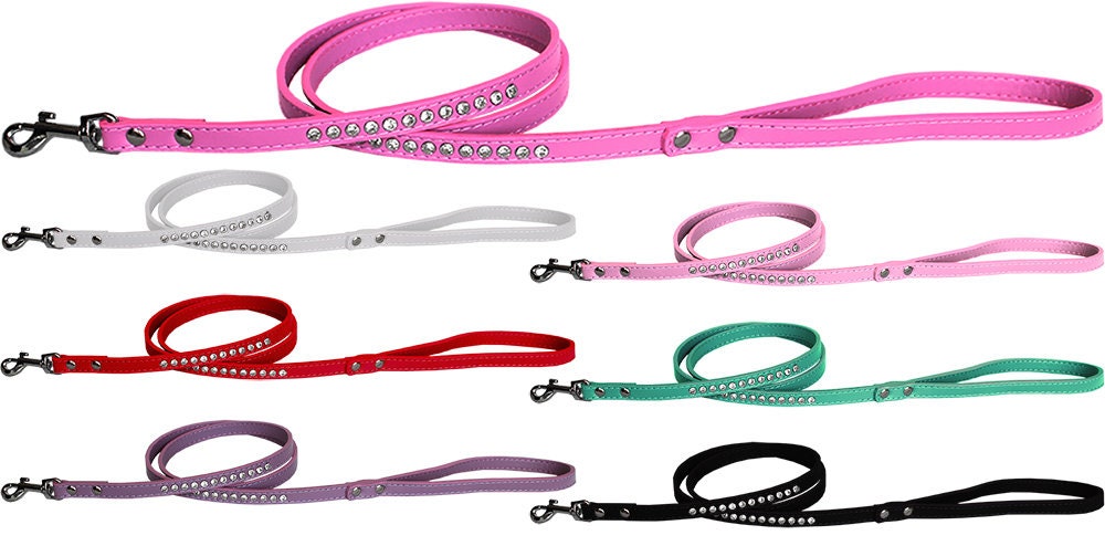 Pet, Dog or Cat Fashion Leash,"Clear Jewel" (Available in 7 colors)