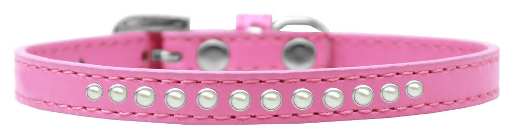 Dog, Puppy & Pet Fashion Collar, "One Row Pearl Rimsets"