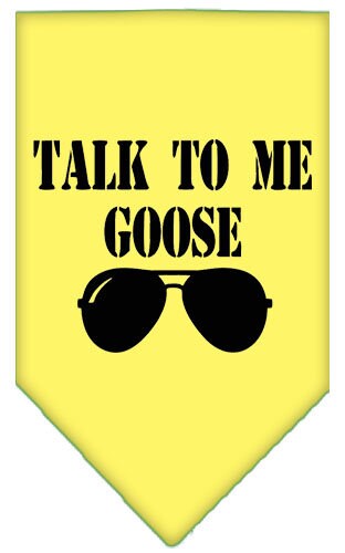 Pet and Dog Bandana Screen Printed, "Talk To Me Goose"