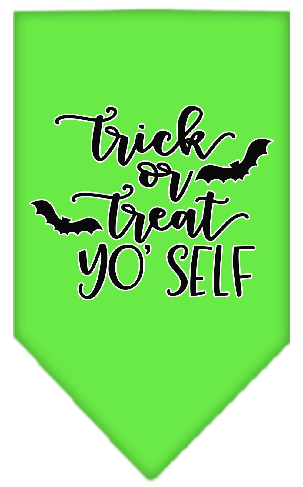 Halloween Pet and Dog Bandana Screen Printed, "Trick Or Treat Yo' Self"