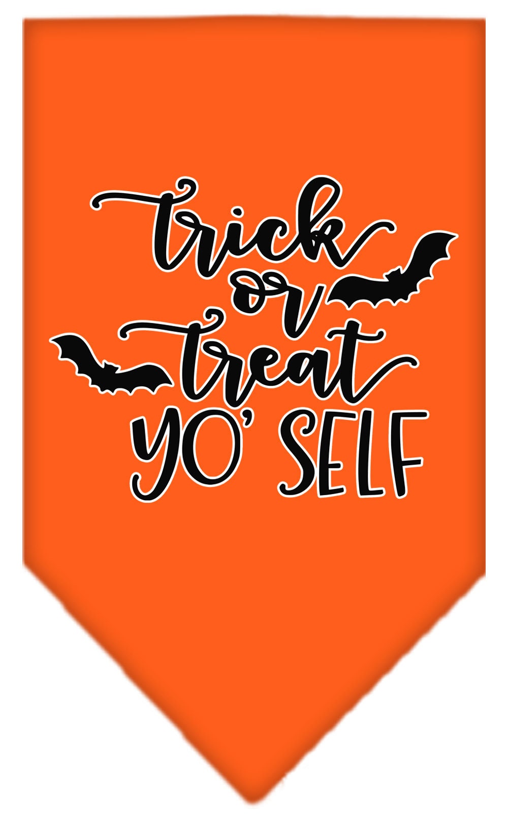 Halloween Pet and Dog Bandana Screen Printed, "Trick Or Treat Yo' Self"