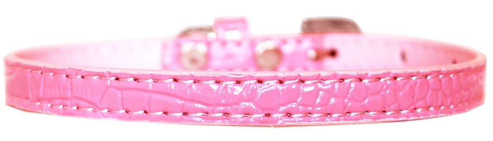 Dog, Puppy & Pet Designer Croc Collar, "Plain 3/8" Wide"