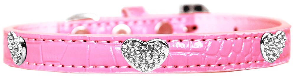 Dog, Puppy & Pet Designer Croc Collar, "Crystal Heart"