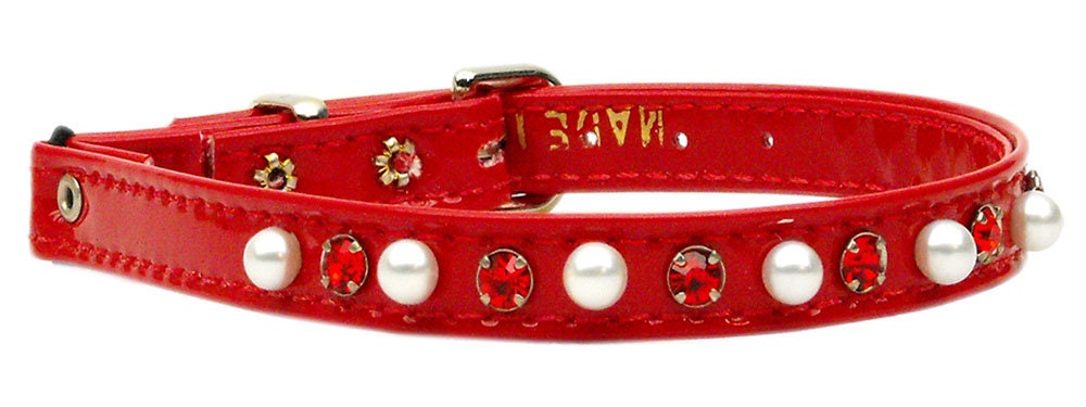 Cat Safety Collar, "Patent Jewel & Pearl"