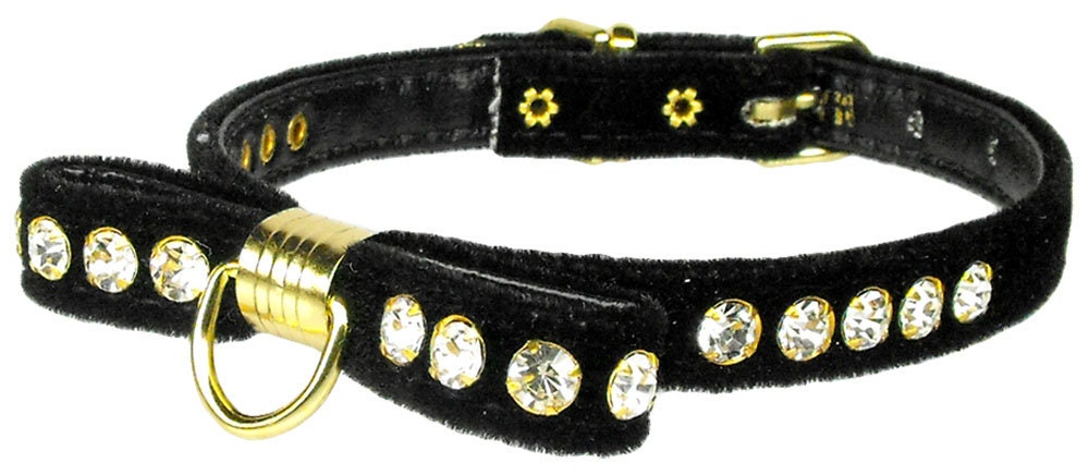 Dog, Puppy and Pet Collar, "Velvet Bow"