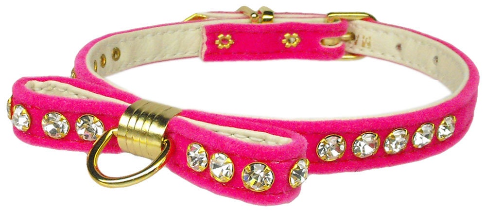 Dog, Puppy and Pet Collar, "Velvet Bow"