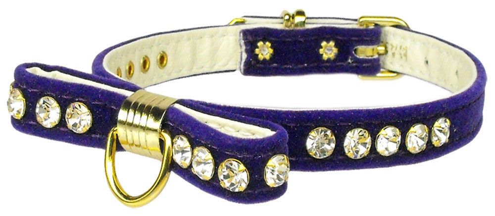 Dog, Puppy and Pet Collar, "Velvet Bow"