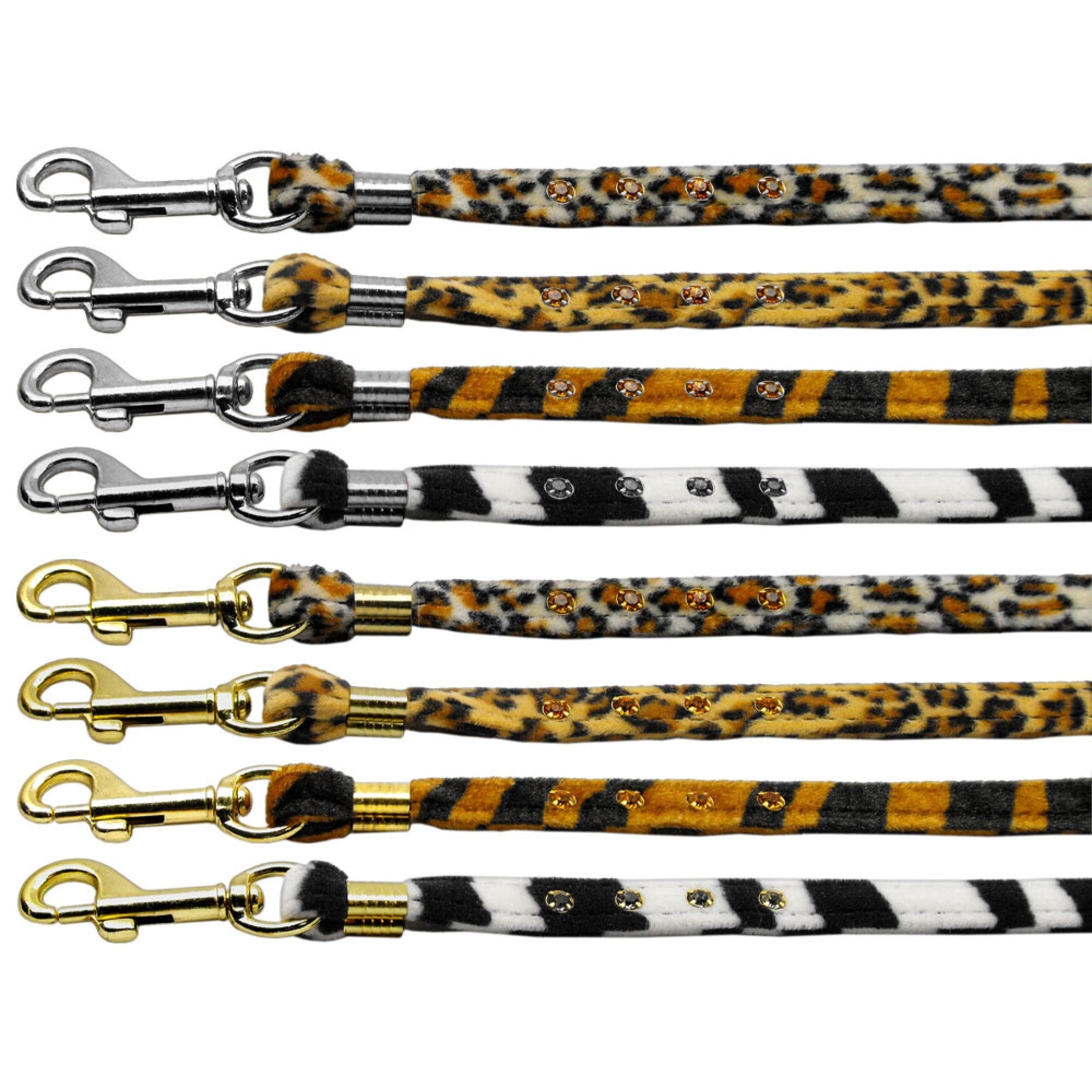 Dog, Puppy & Pet Leash, "Animal Print Jeweled"