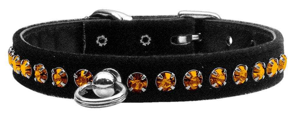 Dog, Puppy and Pet Collar, "Black Velvet Crystal Elite"