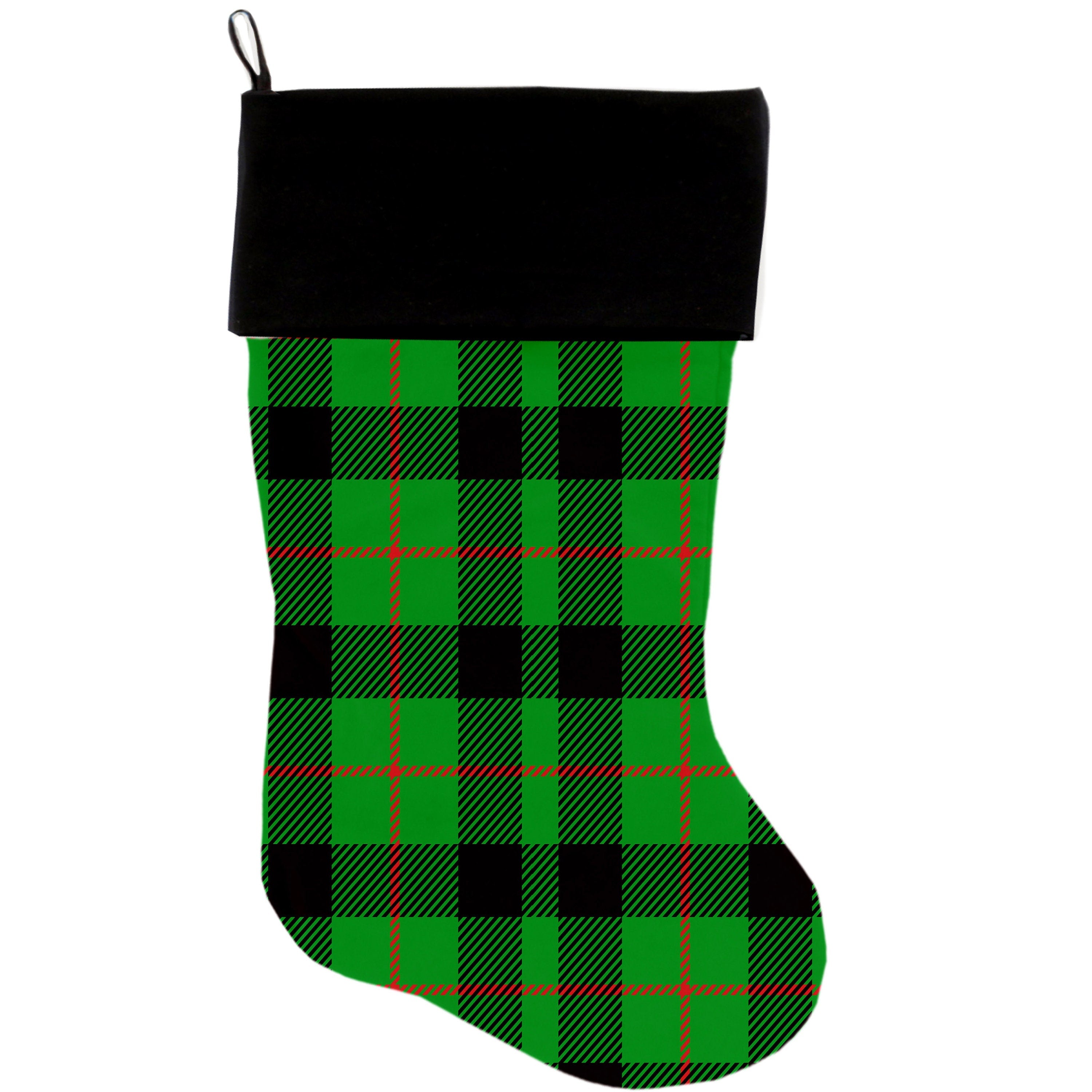 Christmas Velvet Stocking, "Christmas Plaids & Argyles Group" **Choose from 7 different patterns!**