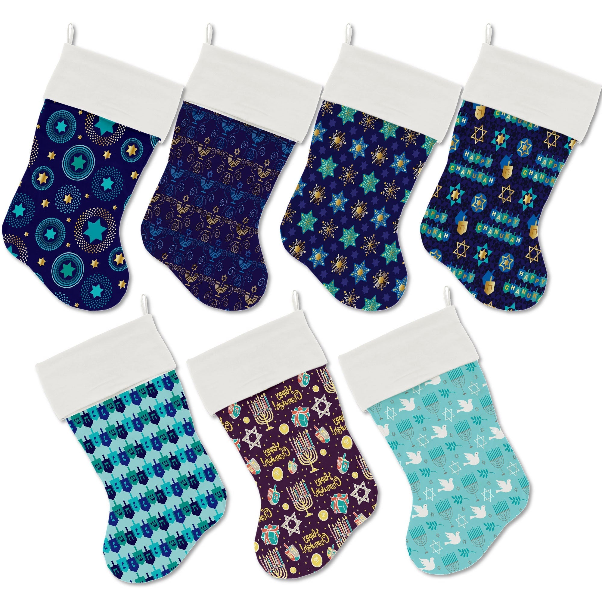 Velvet Stocking, "Hanukkah Group" **Choose from 7 different patterns!**