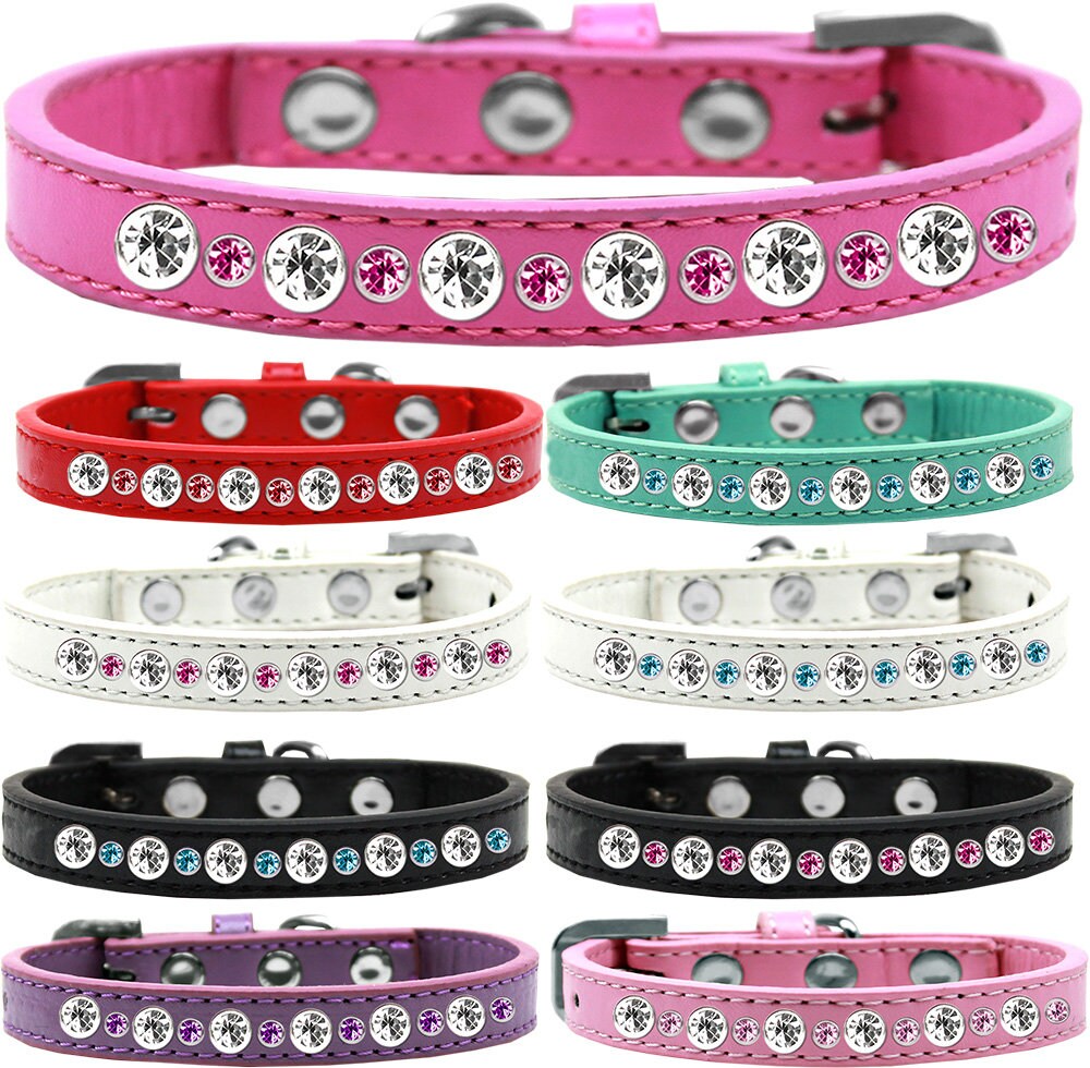 Dog, Puppy & Pet Jeweled Collar, "Posh Crystal Rimsets"