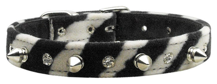 Dog, Puppy and Pet Collar, "Animal Print Crystal & Spike"