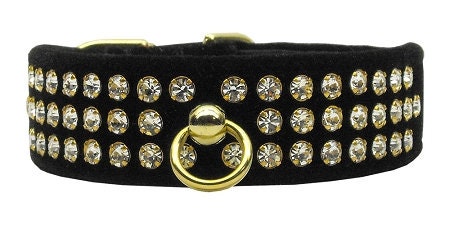 Dog, Puppy and Pet Collar, "#73 Crystal Velvet"