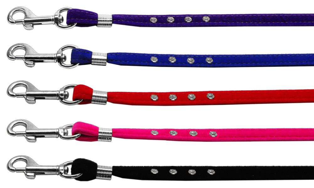 Dog, Puppy & Pet Leash, "Velvet 3/8" Inch Wide"