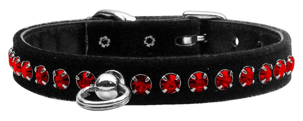 Dog, Puppy and Pet Collar, "Black Velvet Crystal Elite"