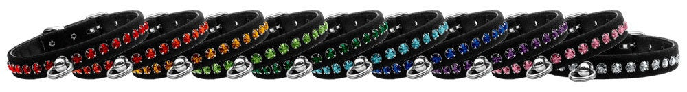 Dog, Puppy and Pet Collar, "Black Velvet Crystal Elite"