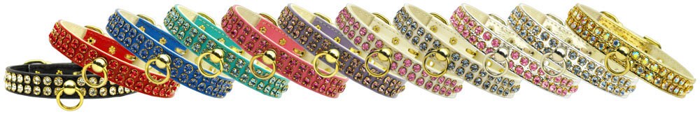 Dog, Puppy & Pet Collar, "Swank Rhinestone"