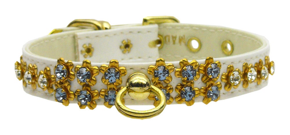 Dog, Puppy & Pet Collar, "Sunburst Crystal Flower"