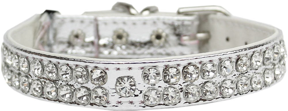 Cat Breakaway Collar, "Two Row Clear Crystal Swank"