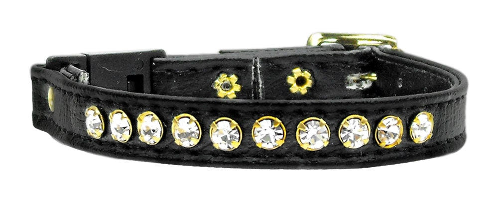 Cat Breakaway Buckle Collar, "One Row Rhinestone"