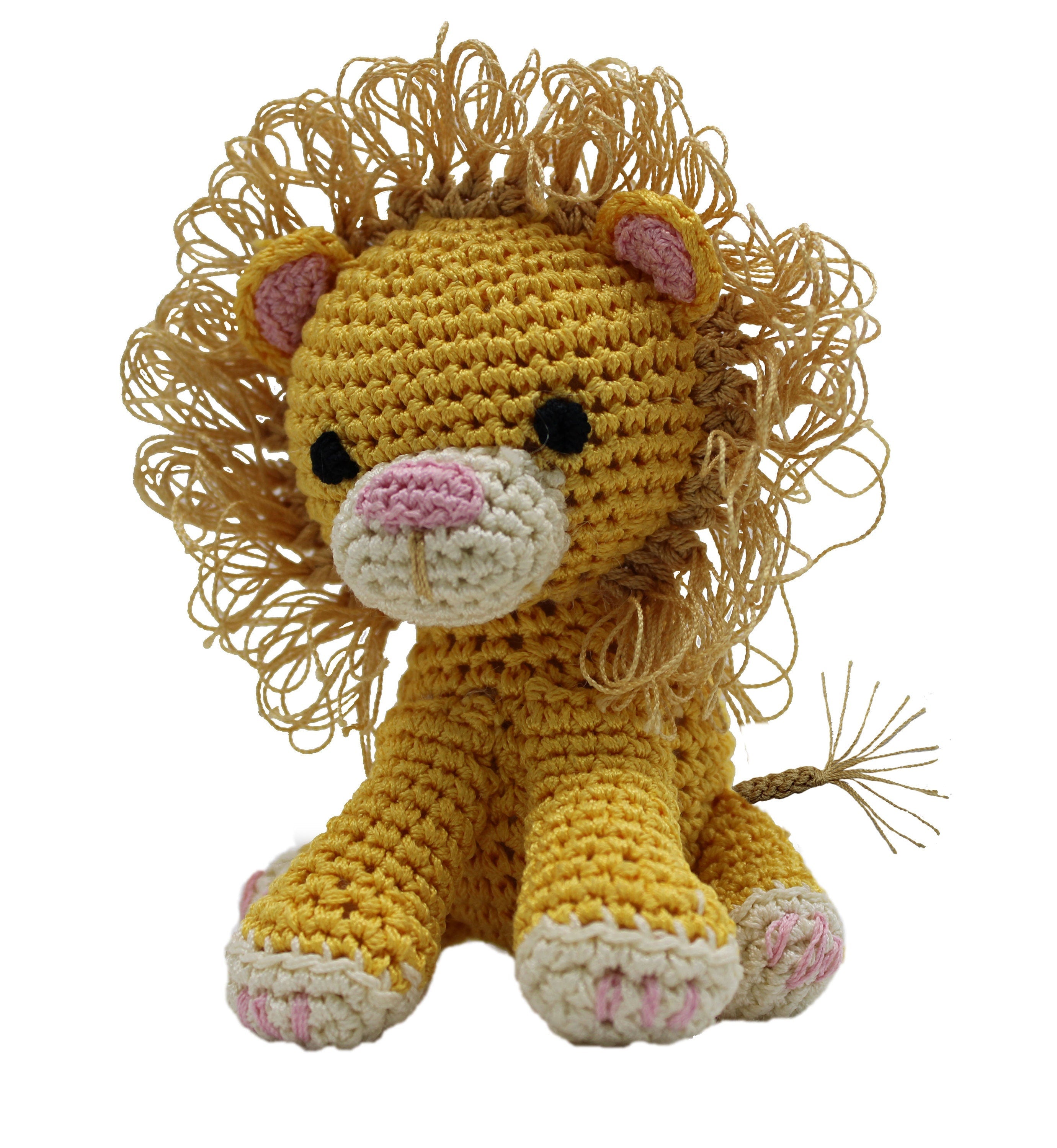 Knit Knacks Organic Cotton Pet, Dog Toys, "Animals" (Choose from: Sloth, Zebra, Giraffe, Hyena, Elephant, Lion, or Sea Turtle)