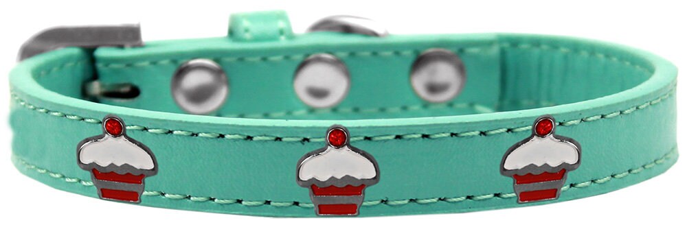 Dog, Puppy & Pet Widget Fashion Collar, "Red Cupcake"