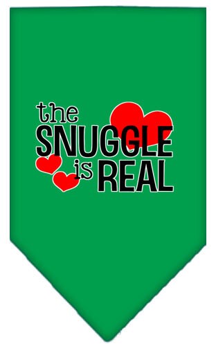 Pet and Dog Bandana Screen Printed, "The Snuggle Is Real"