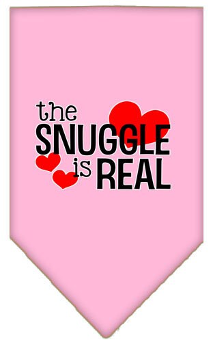 Pet and Dog Bandana Screen Printed, "The Snuggle Is Real"