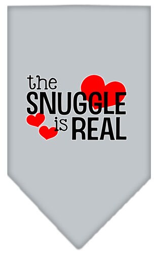 Pet and Dog Bandana Screen Printed, "The Snuggle Is Real"