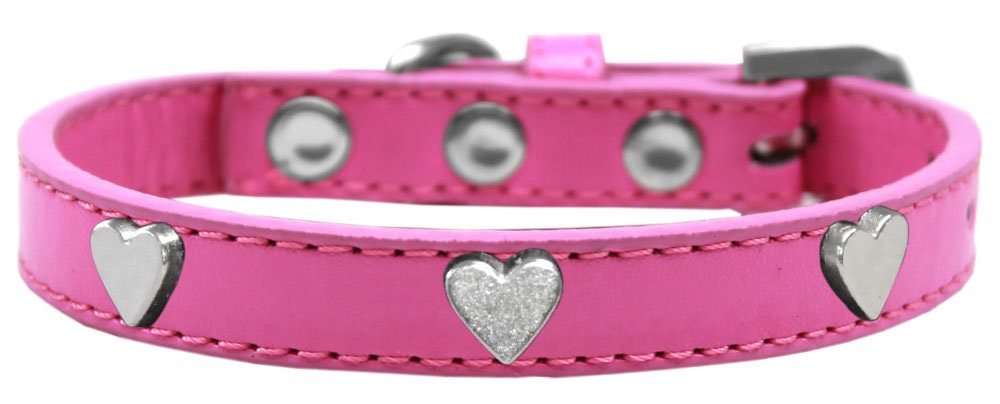 Dog, Puppy & Pet Widget Fashion Collar, "Silver Heart"