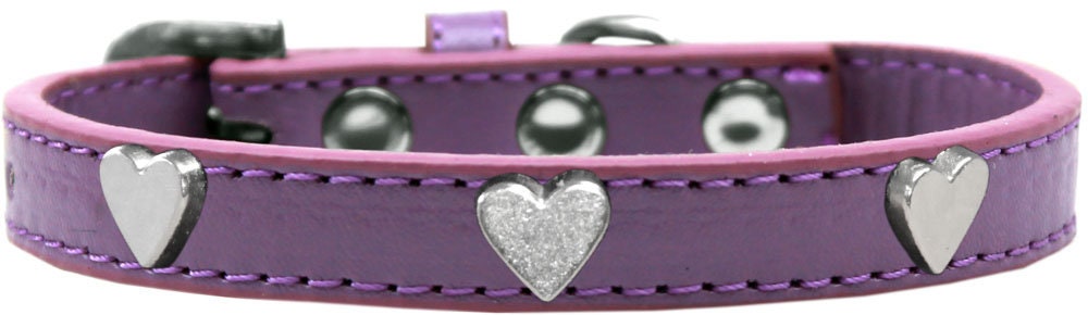 Dog, Puppy & Pet Widget Fashion Collar, "Silver Heart"