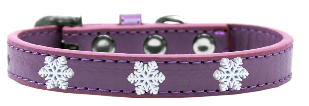 Dog, Puppy and Pet Widget Fashion Collar, "Snowflakes"