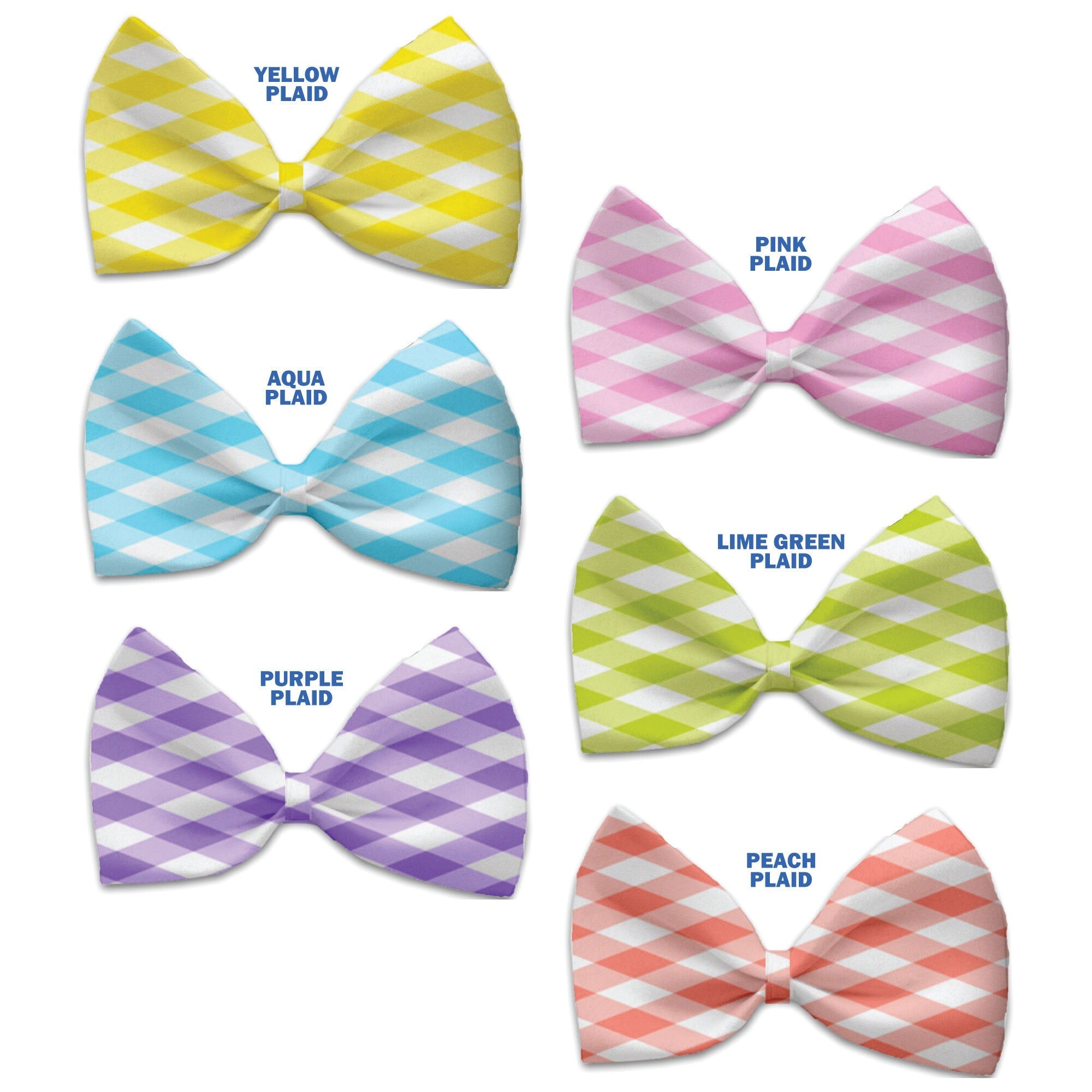 Pet, Dog and Cat Bow Ties, "Plaids Group"