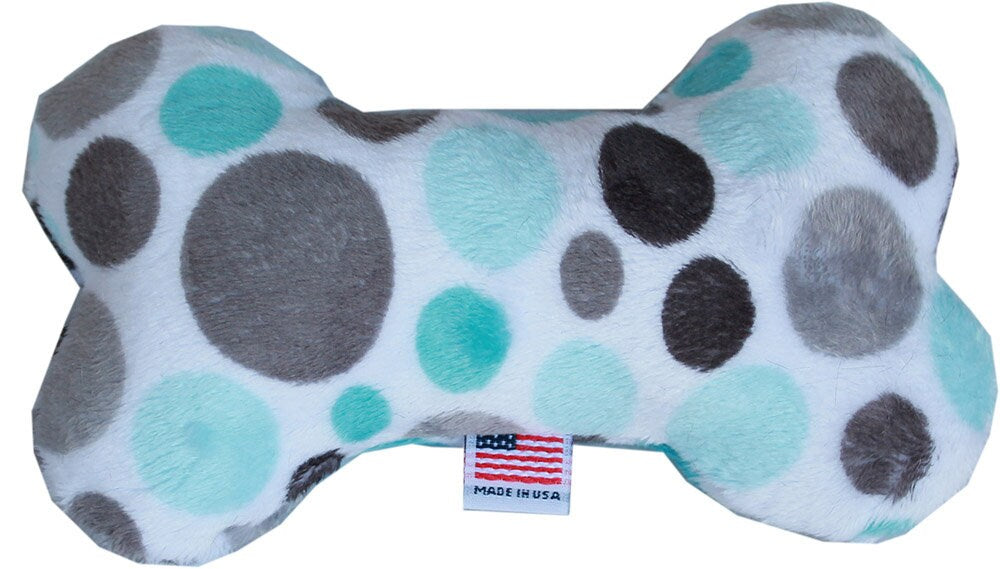 Pet and Dog Plush 6" Bone Toy, "Party Dots Group" (Available in 3 different colorway options!)