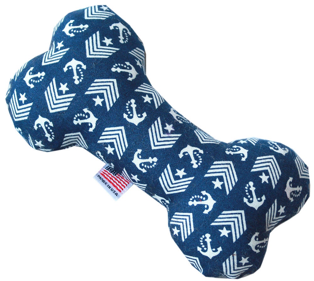 Pet and Dog Plush 6" Bone Toy, "Wanderlust Group" (Available in 6 different pattern options!)