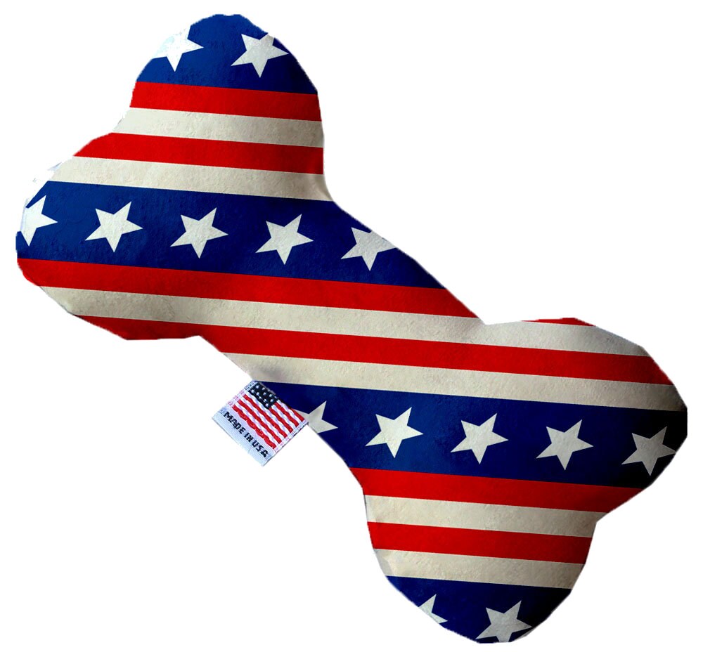 Pet and Dog Plush Heart or Bone Toy, "Independence Day Group" (Available in different sizes, and 9 different pattern options!)