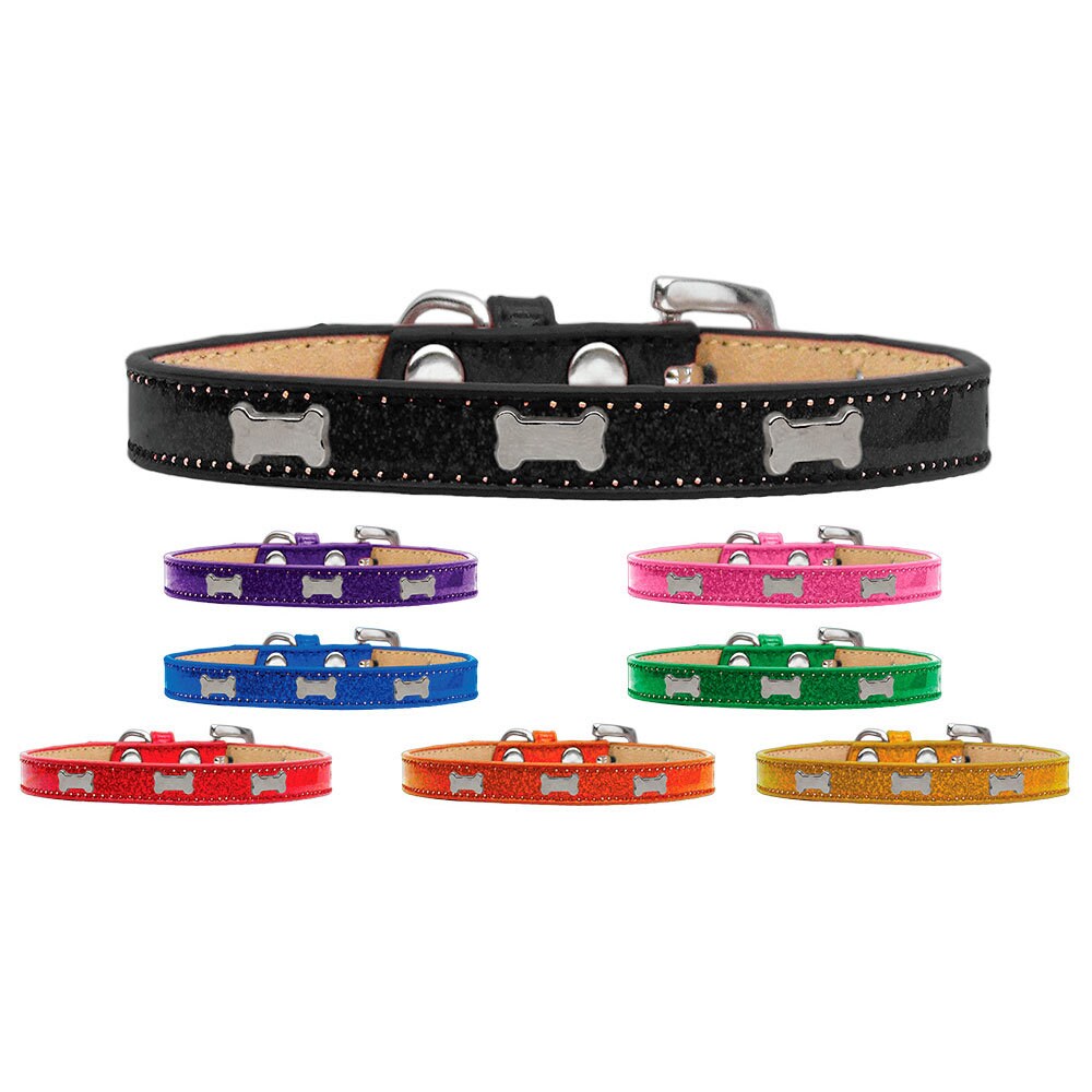 Dog, Puppy & Pet Widget Ice Cream Collar, "Silver Bone"