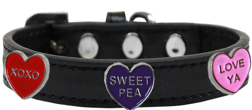 Dog, Puppy & Pet Widget Fashion Collar, "Conversation Hearts"