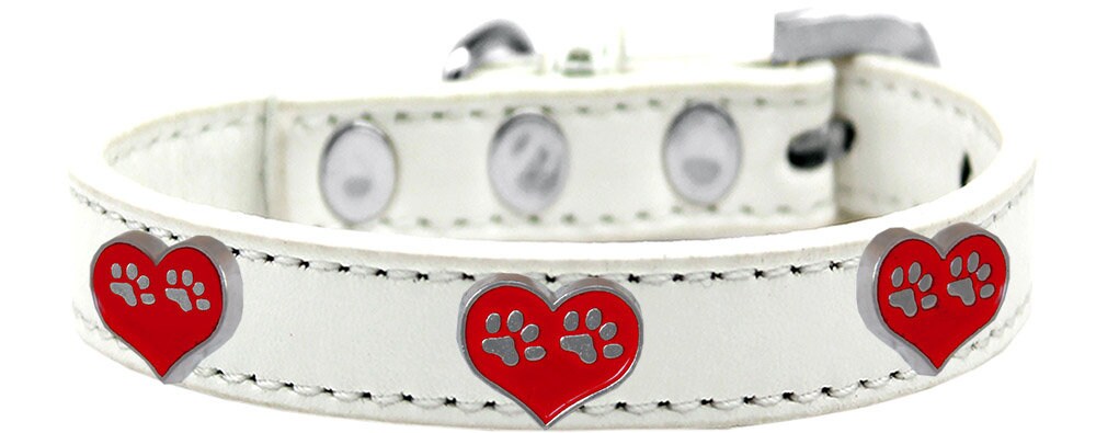 Dog, Puppy & Pet Widget Fashion Collar, "Paw Hearts"