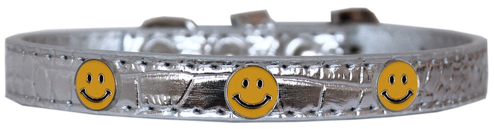 Dog, Puppy & Pet Designer Croc Widget Collar, "Happy Face"