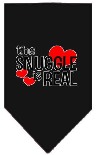 Pet and Dog Bandana Screen Printed, "The Snuggle Is Real"