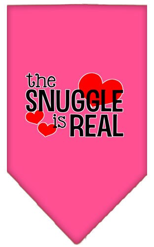 Pet and Dog Bandana Screen Printed, "The Snuggle Is Real"