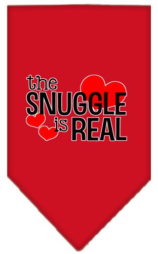 Pet and Dog Bandana Screen Printed, "The Snuggle Is Real"