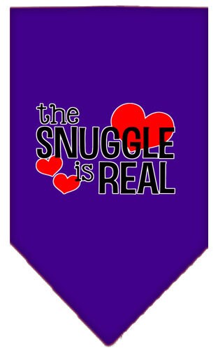 Pet and Dog Bandana Screen Printed, "The Snuggle Is Real"